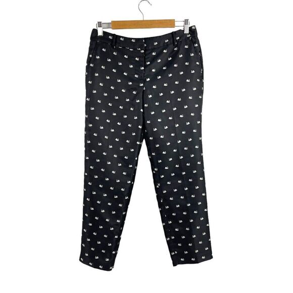 RSVP By Talbots Dress Ankle Hampshire Pants Black Swans High Waisted Size 4P - Picture 2 of 16